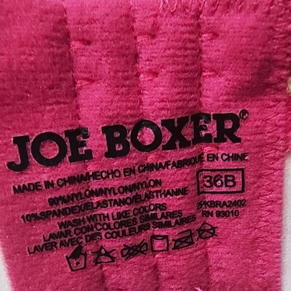 Joe Boxer Women's Black and Pink Lace Push-up Bra Set -J - Picture 7 of 7